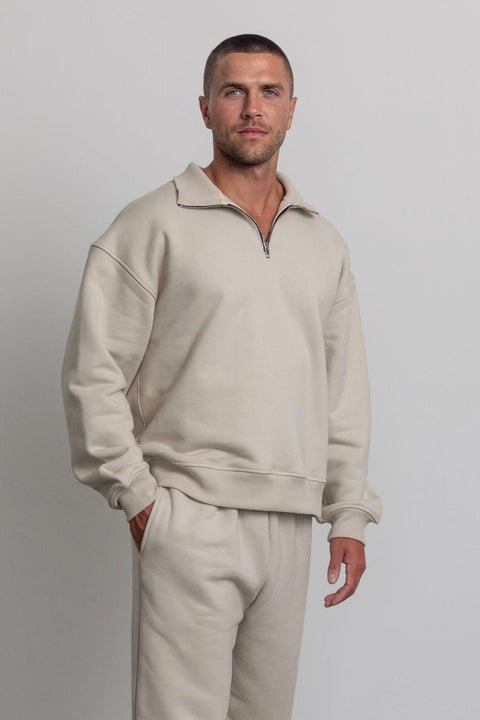 The Monaco Oversized Sweatshirt in Beige