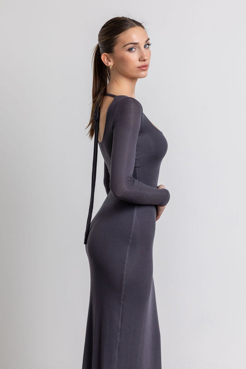 The Mila Dress in Charcoal