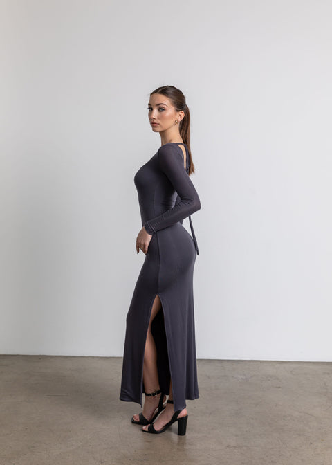 The Mila Dress in Charcoal